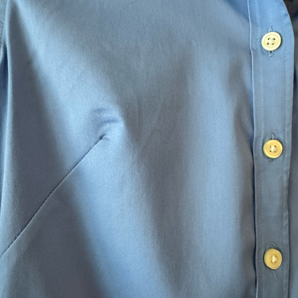 Banana Republic No-Iron Blue Button-Up Blouse - Picture 3 of 4